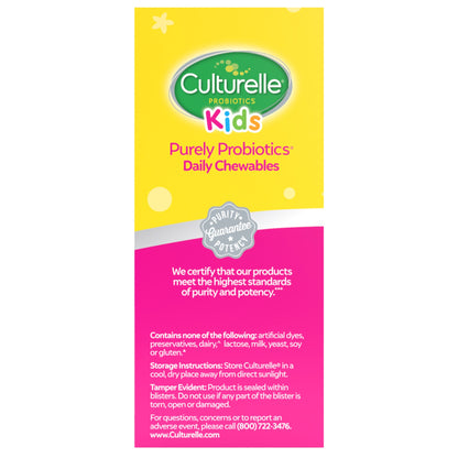 미국직구 컬쳐렐 유산균 Culturelle Kids Purely Probiotics, 60 Chewable Tablets