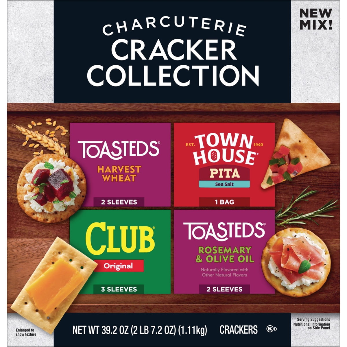 미국직구 Toasteds Club Town 과자 1.1kg / Toasteds Club Town House Charcuterie Cracker Collection 6