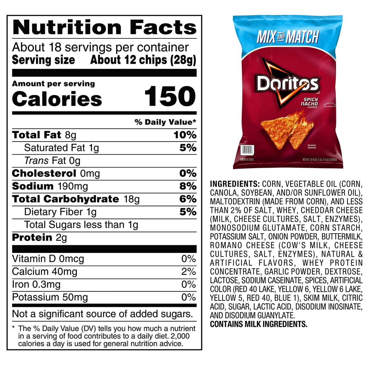 미국직구 Doritos Spicy Nacho 521g [배송 7~12일] / Doritos Spicy Nacho Tortilla Chips, 521g 2