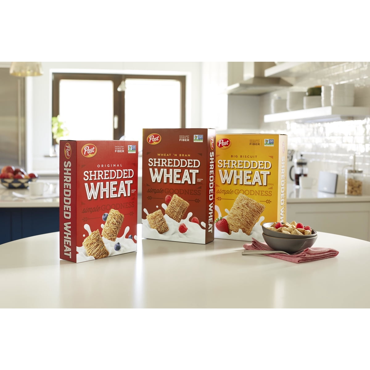 미국직구 Post Wheat N 510g 2팩 / Post Wheat N Bran Shredded Wheat High Fiber Breakfast Cereal C 2