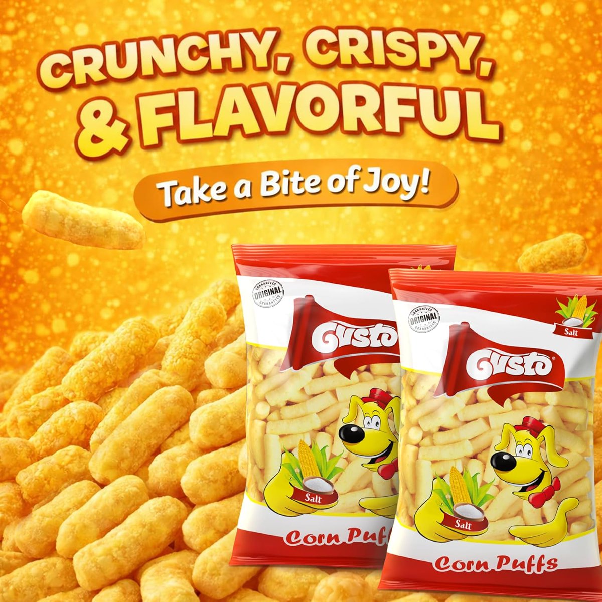 미국직구 Gusto Salted Corn 85g / Gusto Salted Corn Puffs from IGNIRA, Crunchy Corn Puffs Snack 2