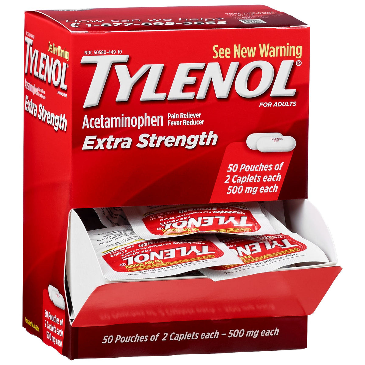 미국직구 타이레놀 생활건강 Tylenol Extra Strength Acetaminophen Dispenser Box, 100 Caplets