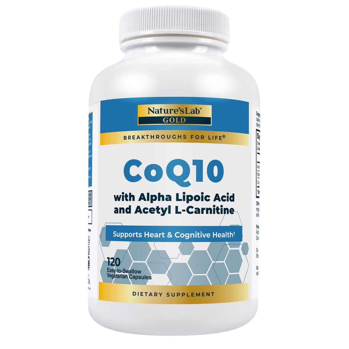 미국직구 코큐텐 Nature's Lab CoQ10 200 mg + Alpha Lipoic Acid + Acetyl L-Carnitine, 120 Vegetarian Capsules