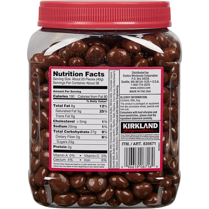 미국직구 Kirkland Signature Milk Chocolate Covered Raisins, 54 oz