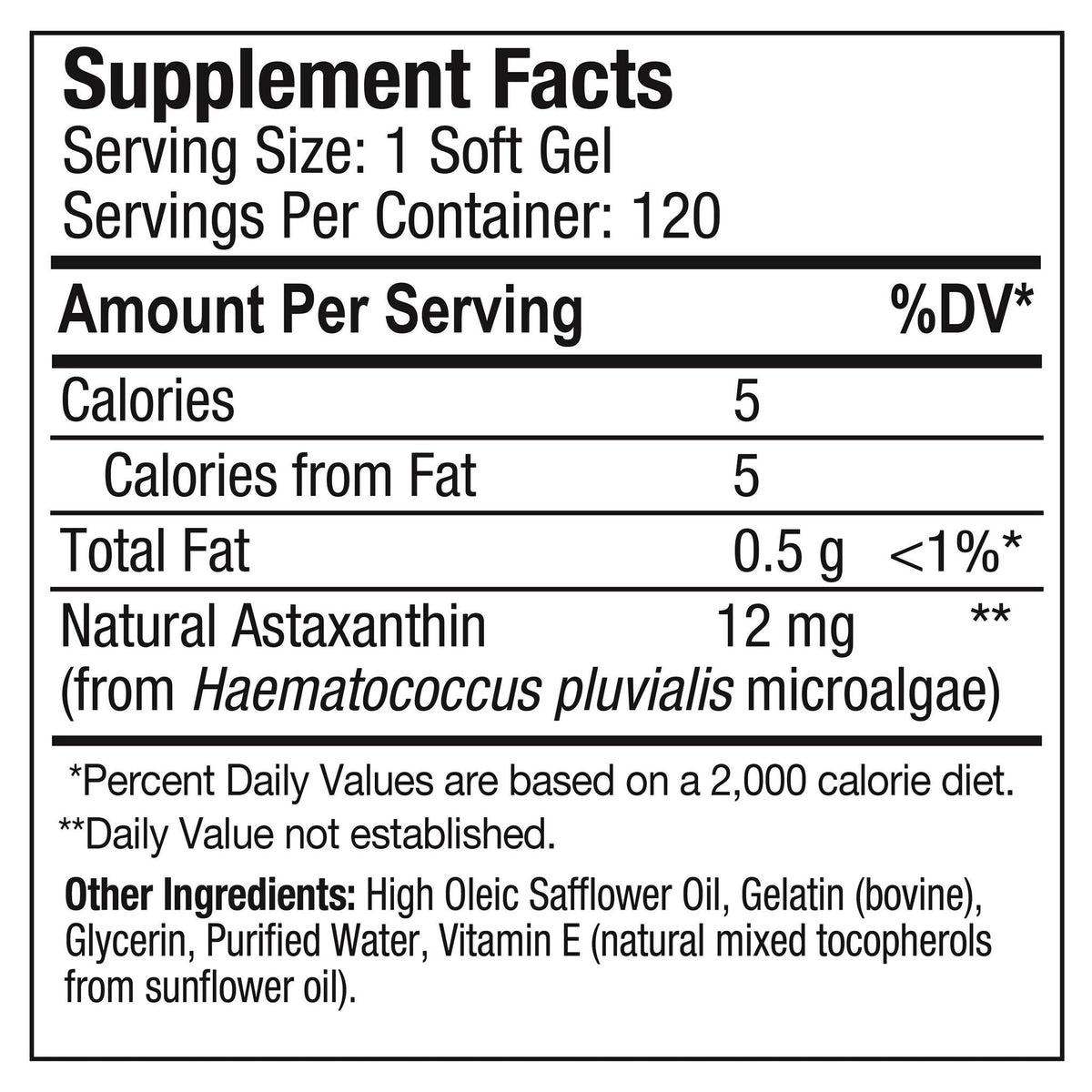 미국직구 영양제 BioAstin Hawaiian Astaxanthin 12 mg, 120 Softgels