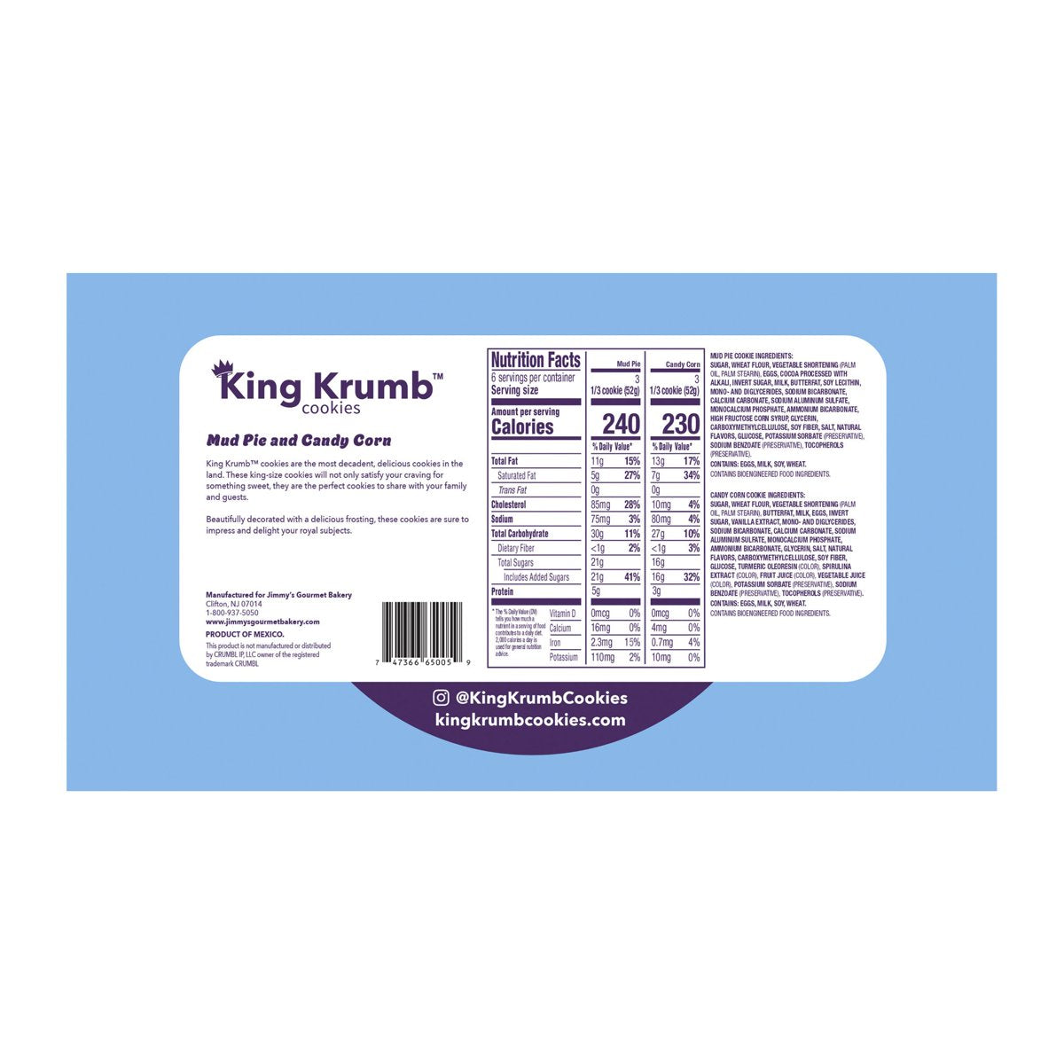 미국직구 King Krumb Limited 캔디 312g / King Krumb Limited Edition Frosted Mud Pie and Candy Cor 4