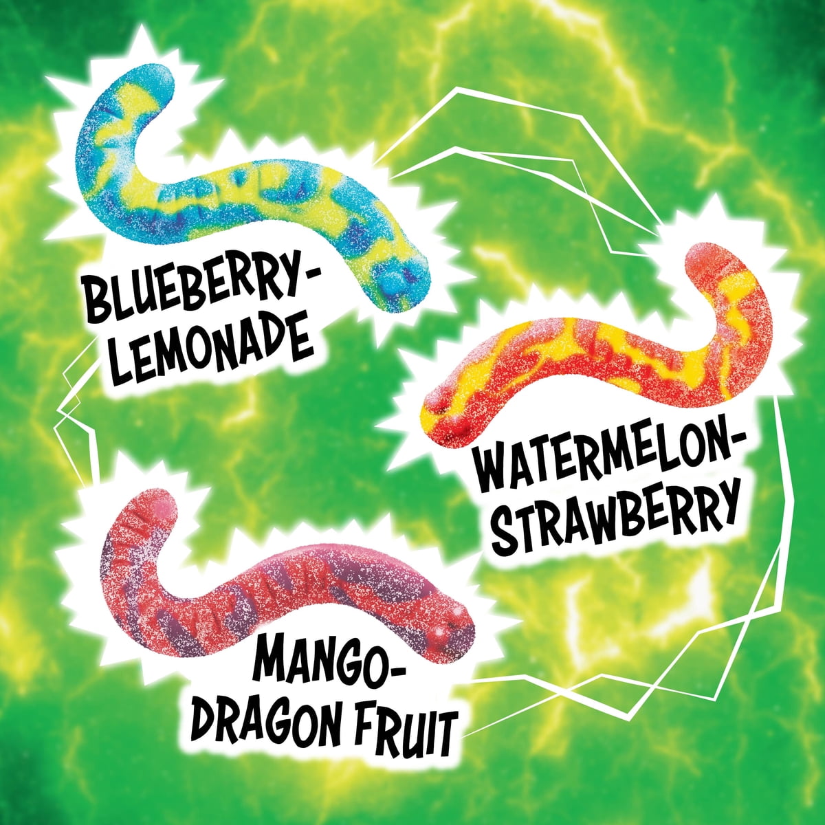 미국직구 Trolli Sour Electric 젤리 349g 2팩 / Trolli Sour Electric Crawlers Gummy Candy, Sour Gum 2