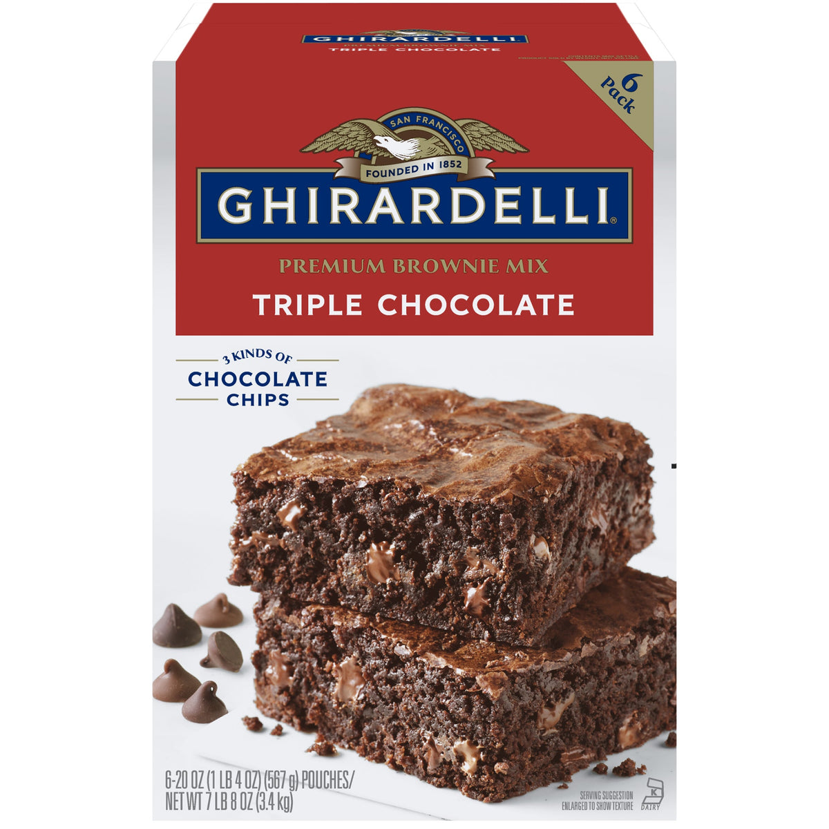 미국직구 기라델리 Triple Chocolate Premium Brownie Mix, 7.5 lbs