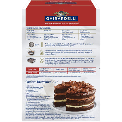 미국직구 기라델리 Triple Chocolate Premium Brownie Mix, 7.5 lbs