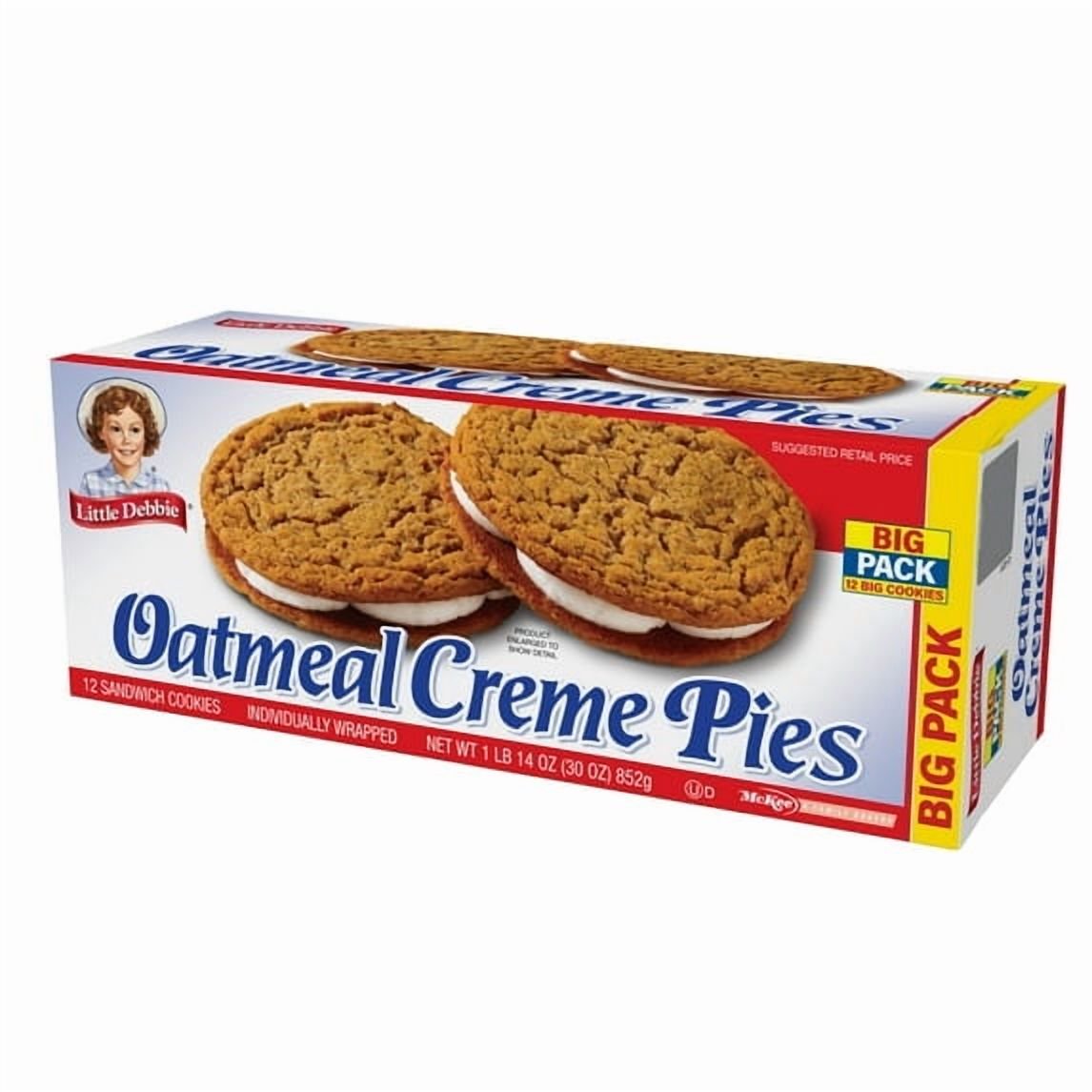 미국직구 2 pack Little 과자 850g 2팩 / 2 pack Little Debbie Big Pack Oatmeal Creme Pies, 12 Sandw 3