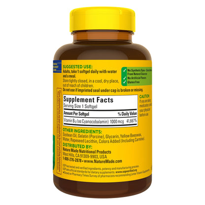 미국직구 네이처메이드 비타민B Nature Made Vitamin B12 1000 mcg., 400 Softgels