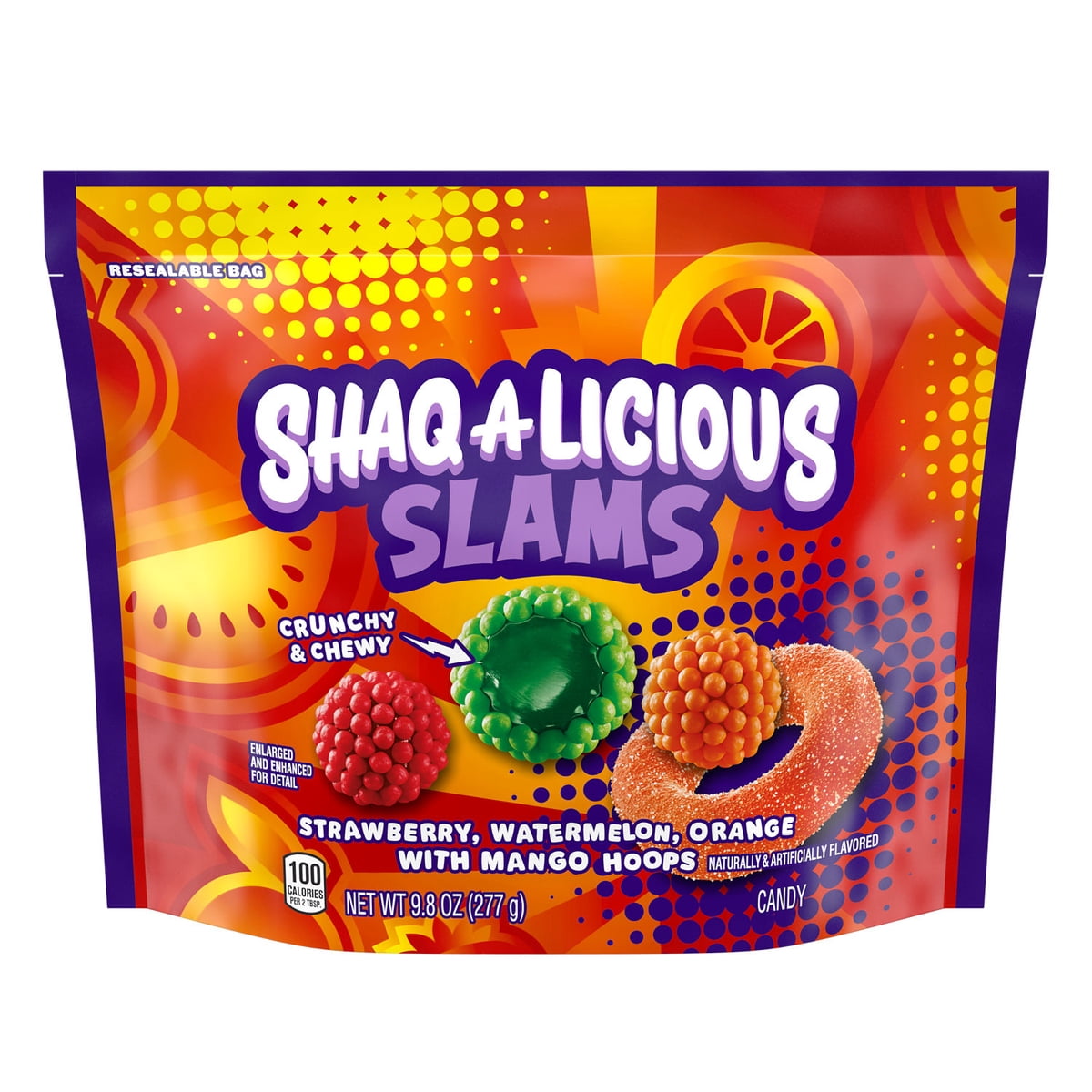 미국직구 Shaq-A-Licious Slams 젤리 278g 2팩 / Shaq-A-Licious Slams Gummies, Fruit Flavored Chewy  2