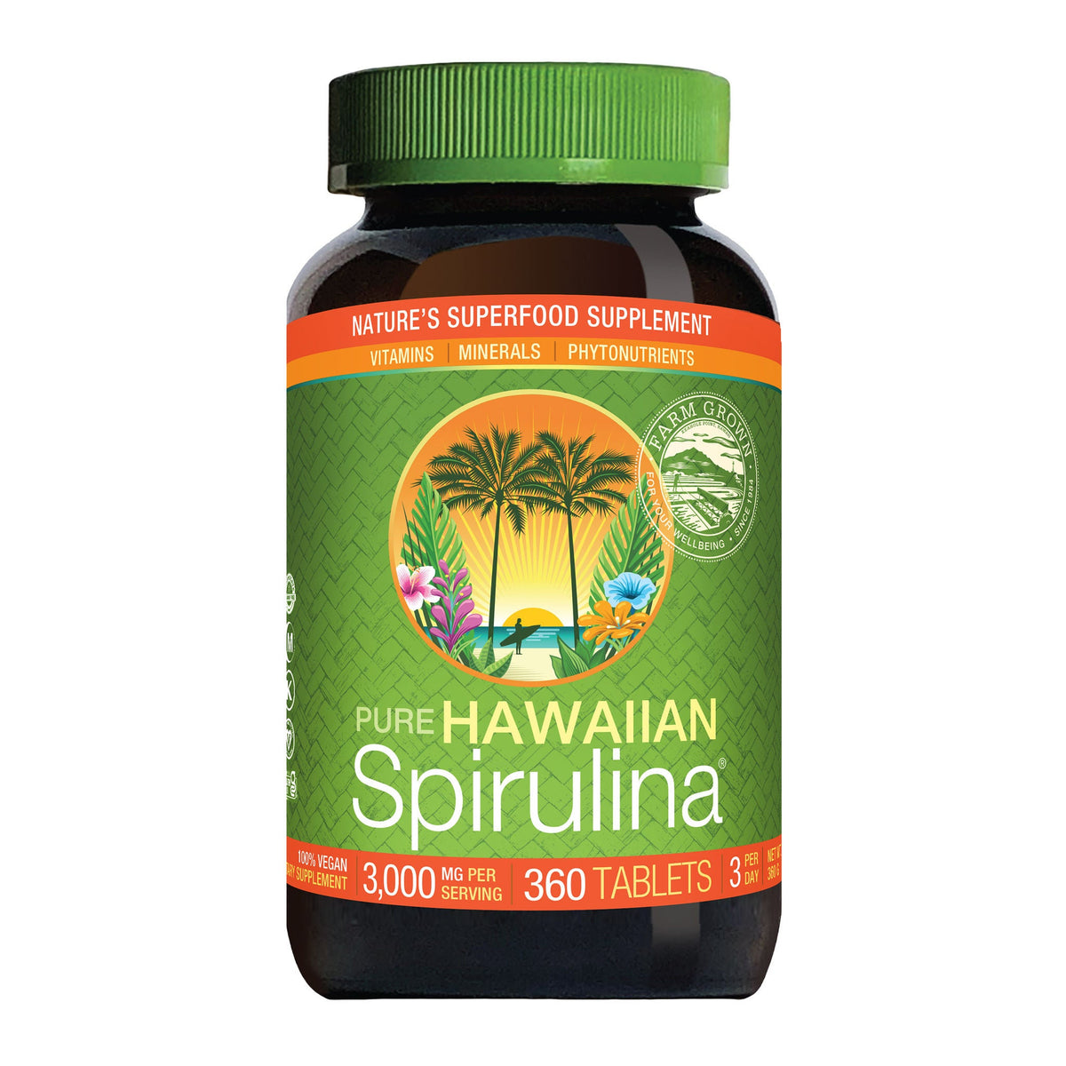 미국직구 영양제 Pure Hawaiian Spirulina 3000 mg, 360 Tablets