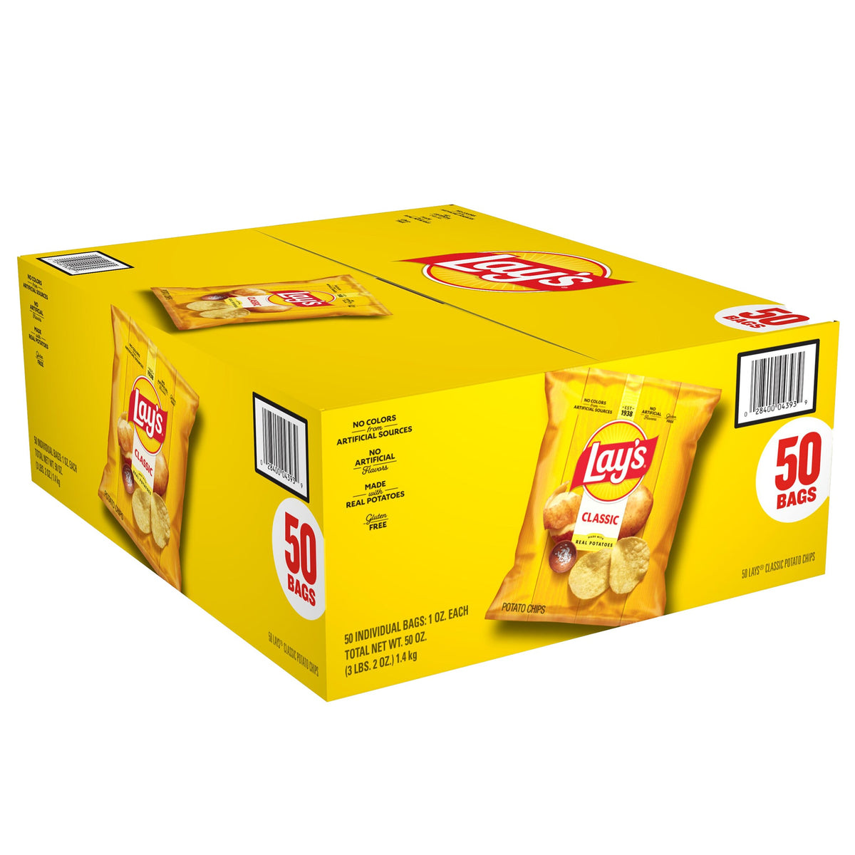 미국직구 레이즈 Potato Chips, Classic, 1 oz, 50 ct