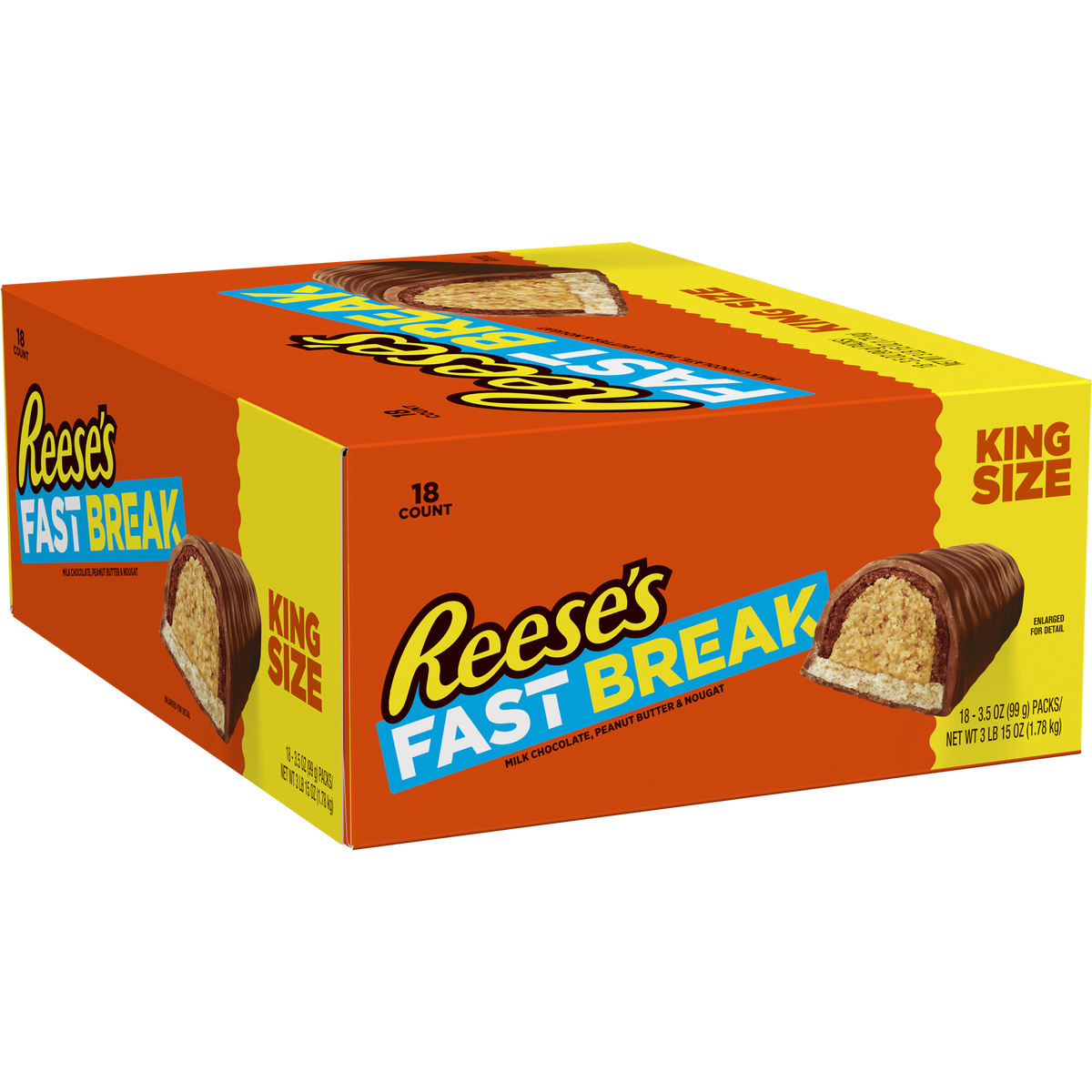 미국직구 리세스 Fast Break, King Size, 3.5 oz, 18 ct