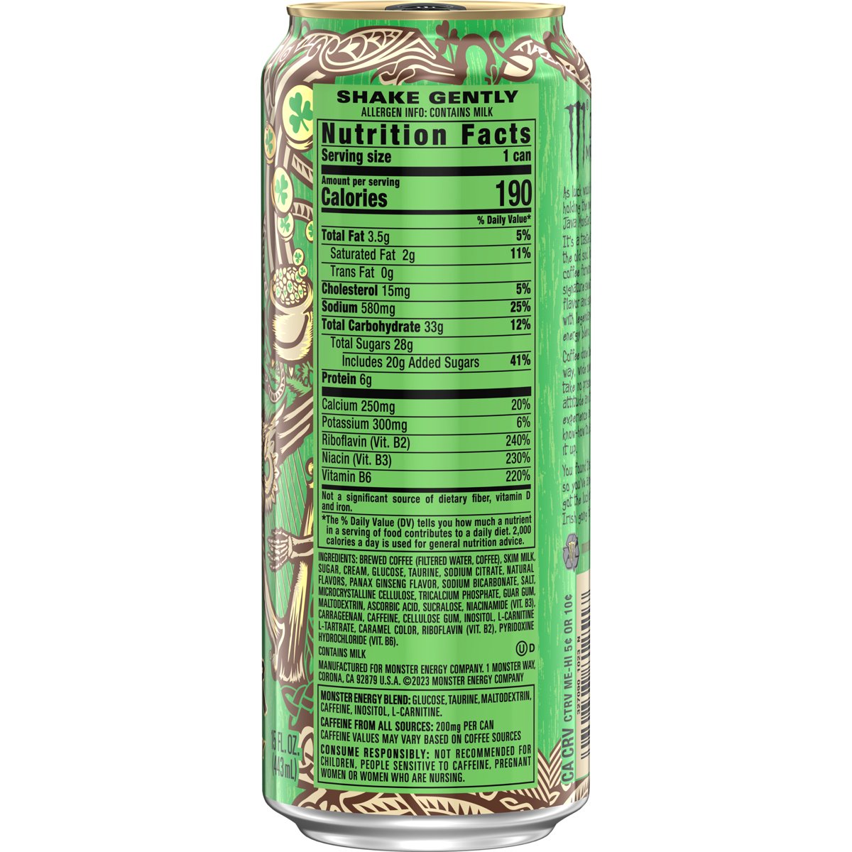 미국직구 Java Monster Irish 444ml 2팩 / Java Monster Irish Crme, Energy Drink, 444ml, 2 Pack Bu 3