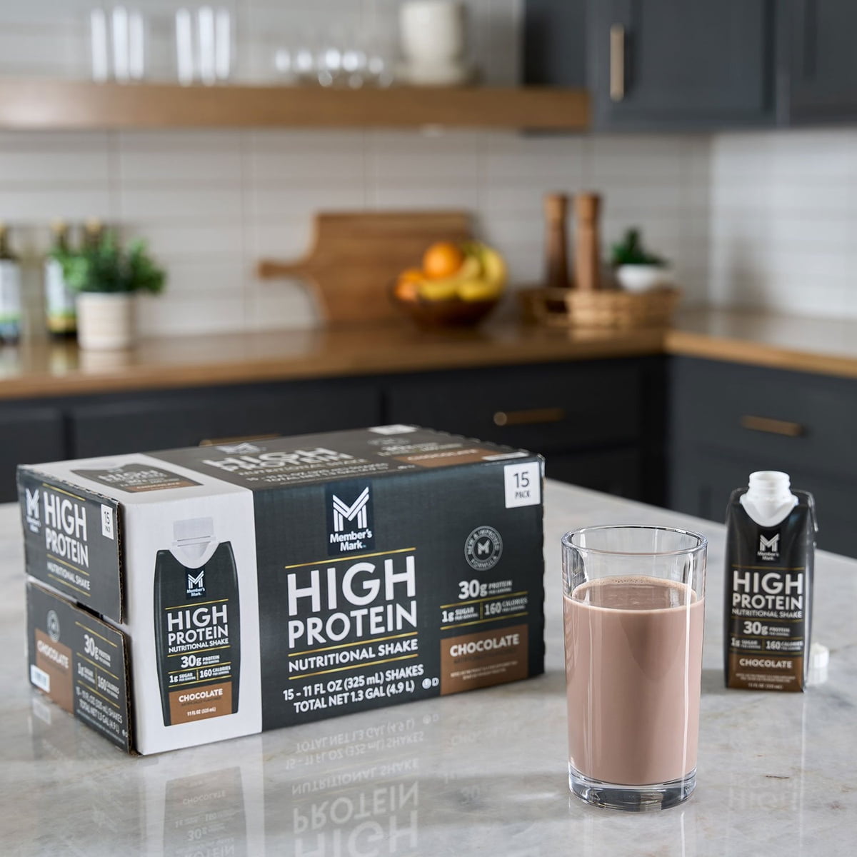 미국직구 멤버스마크 초콜릿 325ml / Member's Mark 30g High Protein Nutritional Shake, Chocolate 325ml,  6