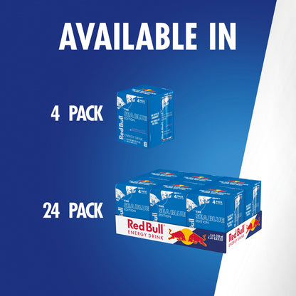 미국직구 레드불 Sea Blue Edition Energy Drink,  8.4 fl. oz.,  6 Packs of 4 Cans,  80mg Caffeine