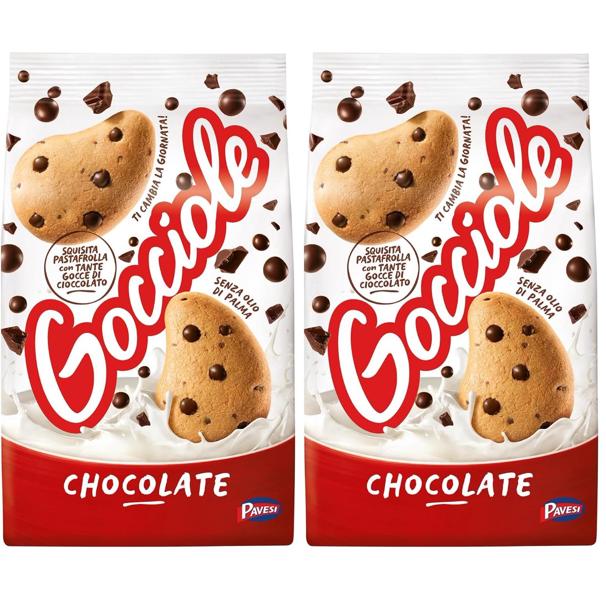 미국직구 3x Pavesi Gocciole 초콜릿 500g 2팩 / 3x | Pavesi Gocciole 500g (500G) Authentic Italian C 2