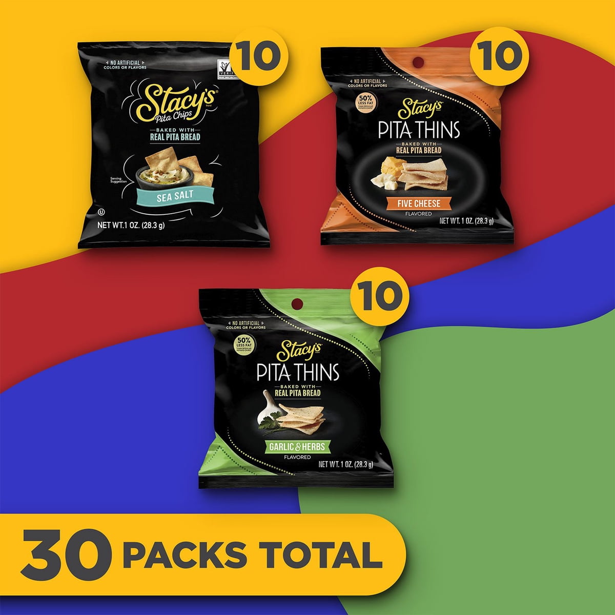 미국직구 Stacy's Pita Thins 28g / Stacy's Pita Thins, Variety Pack, 28g, 30 pk. 6
