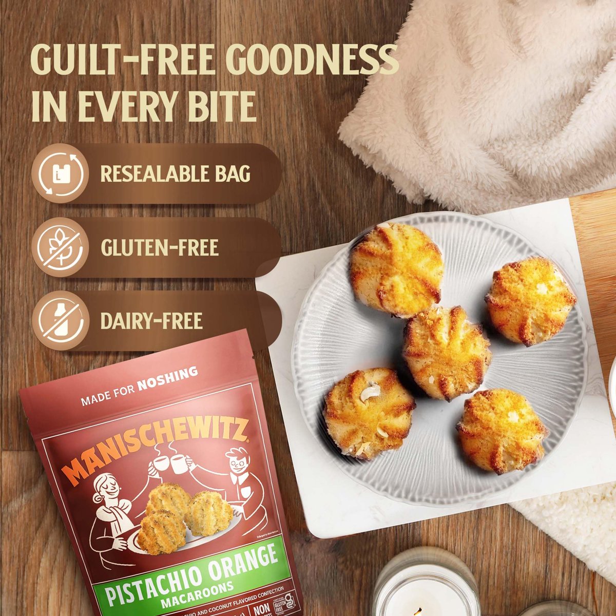 미국직구 3x Manischewitz Pistachio 견과 283g 2팩 / 3x | Manischewitz Pistachio Orange Macaroons,  4