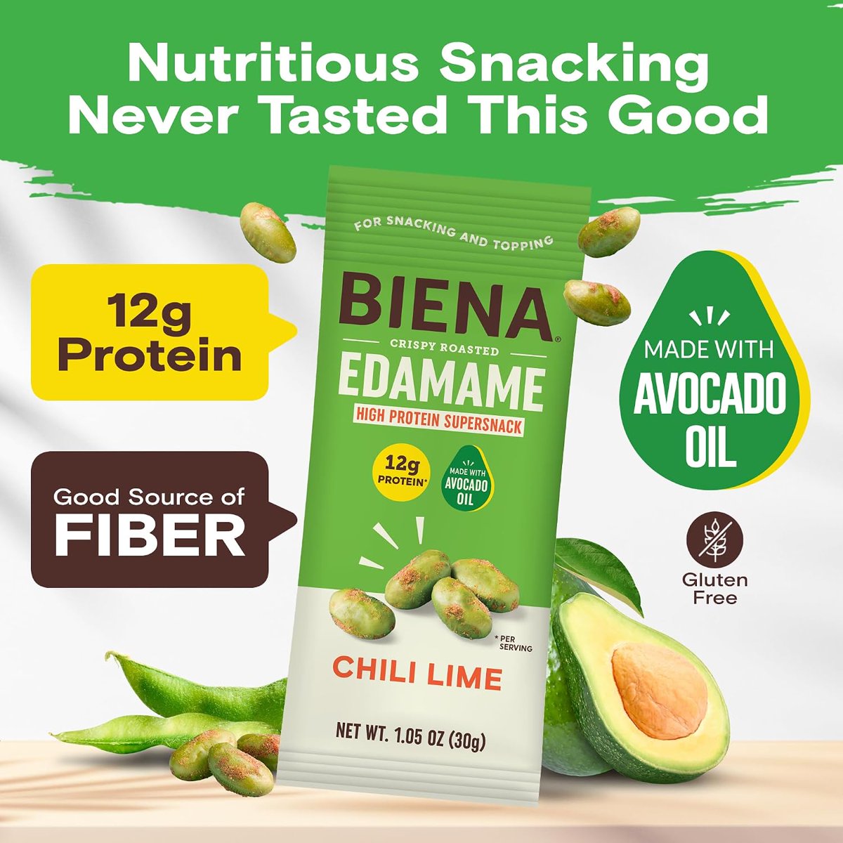 미국직구 Biena Edamame Beans 13g / Biena Edamame Beans Snack High Protein Snacks Healthy Offic 3