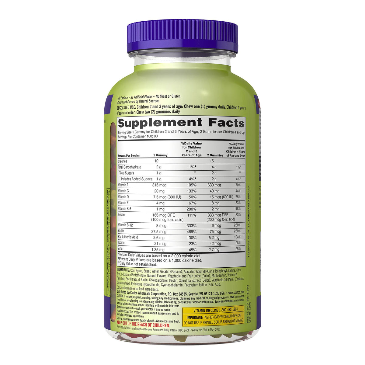 미국직구 커클랜드 종합비타민 Kirkland Signature Children's Multivitamin, 320 Gummies