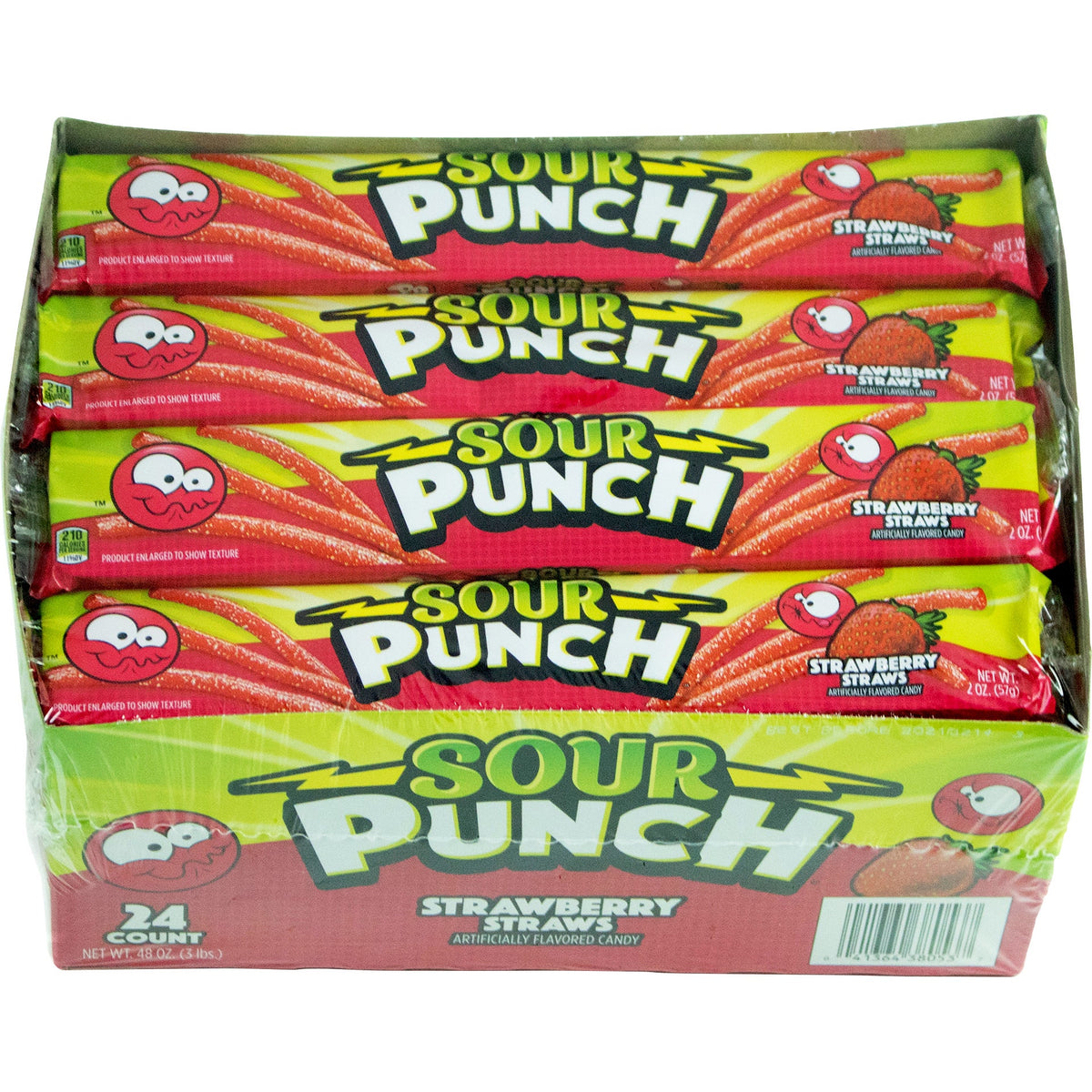 미국직구 Sour Punch Straws, Strawberry, 2 oz, 24 ct