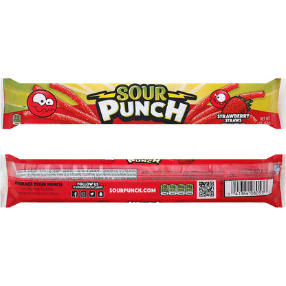 미국직구 Sour Punch Straws, Strawberry, 2 oz, 24 ct
