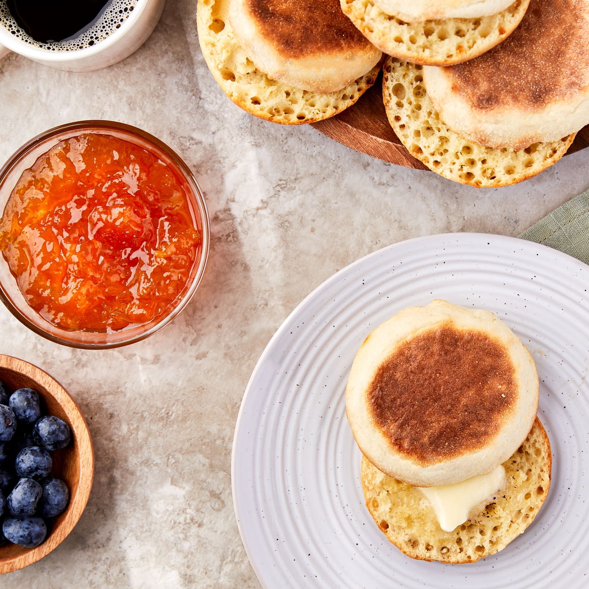 미국직구 Great Value 340g / Great Value Original Fork Split English Muffins, 340g, 6 Count x2  2