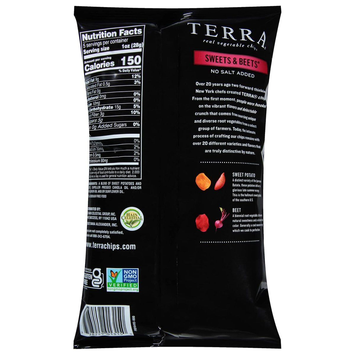 미국직구 Terra Terra Gluten 142g / Terra Terra Gluten Free No Salt Added Real Vegetable Chips  2