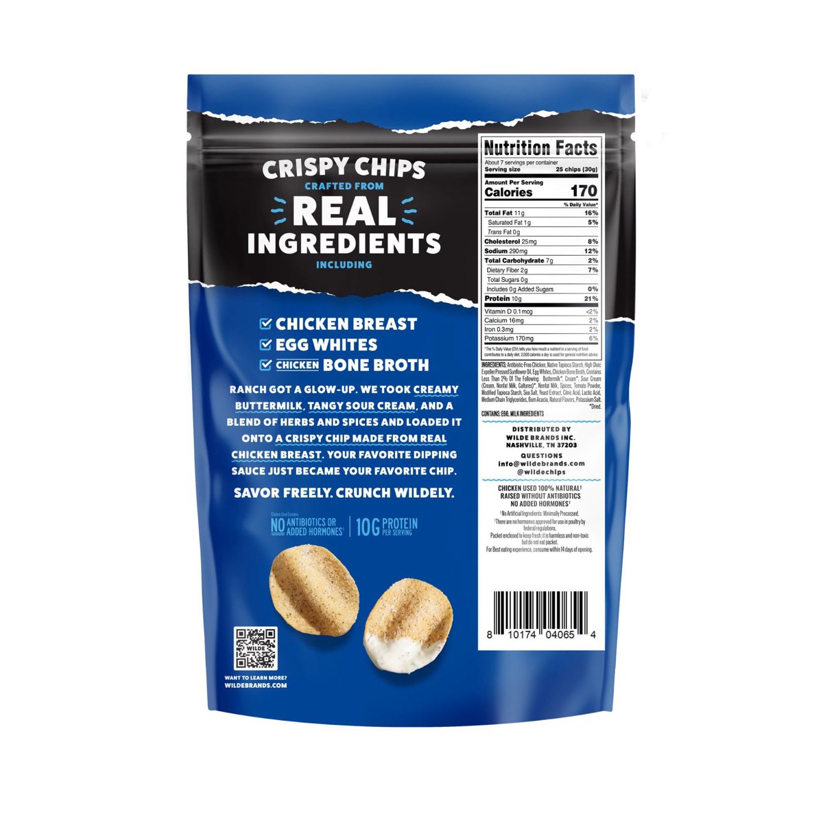 미국직구 WILDE 198g / WILDE Protein Chips Ranch, 198g 4