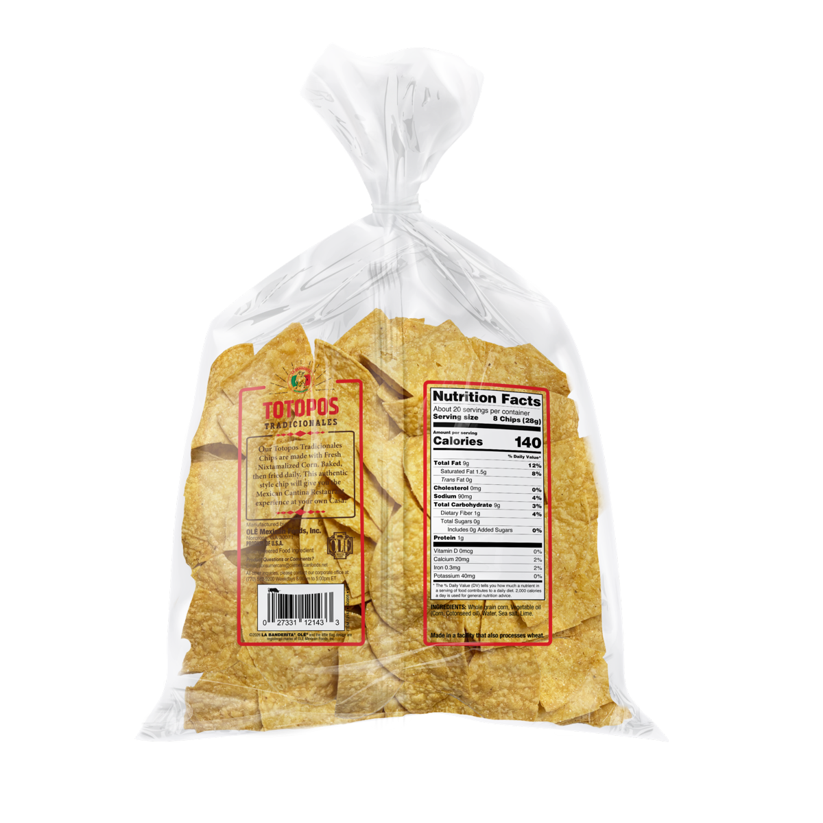 미국직구 La Banderita Authentic 567g 2팩 / La Banderita Authentic Corn Tortilla Chips 567g Bag, 2