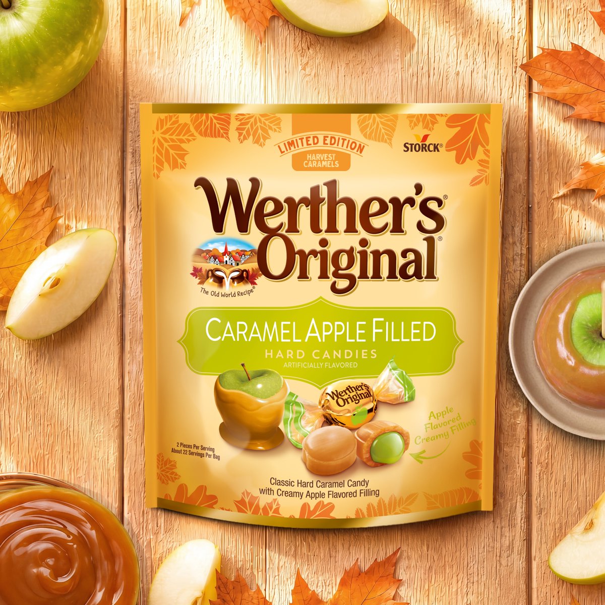 미국직구 Werther's 266g 2팩 / Werther's Original Limited Edition Fall Harvest Caramel Apple Fil 5