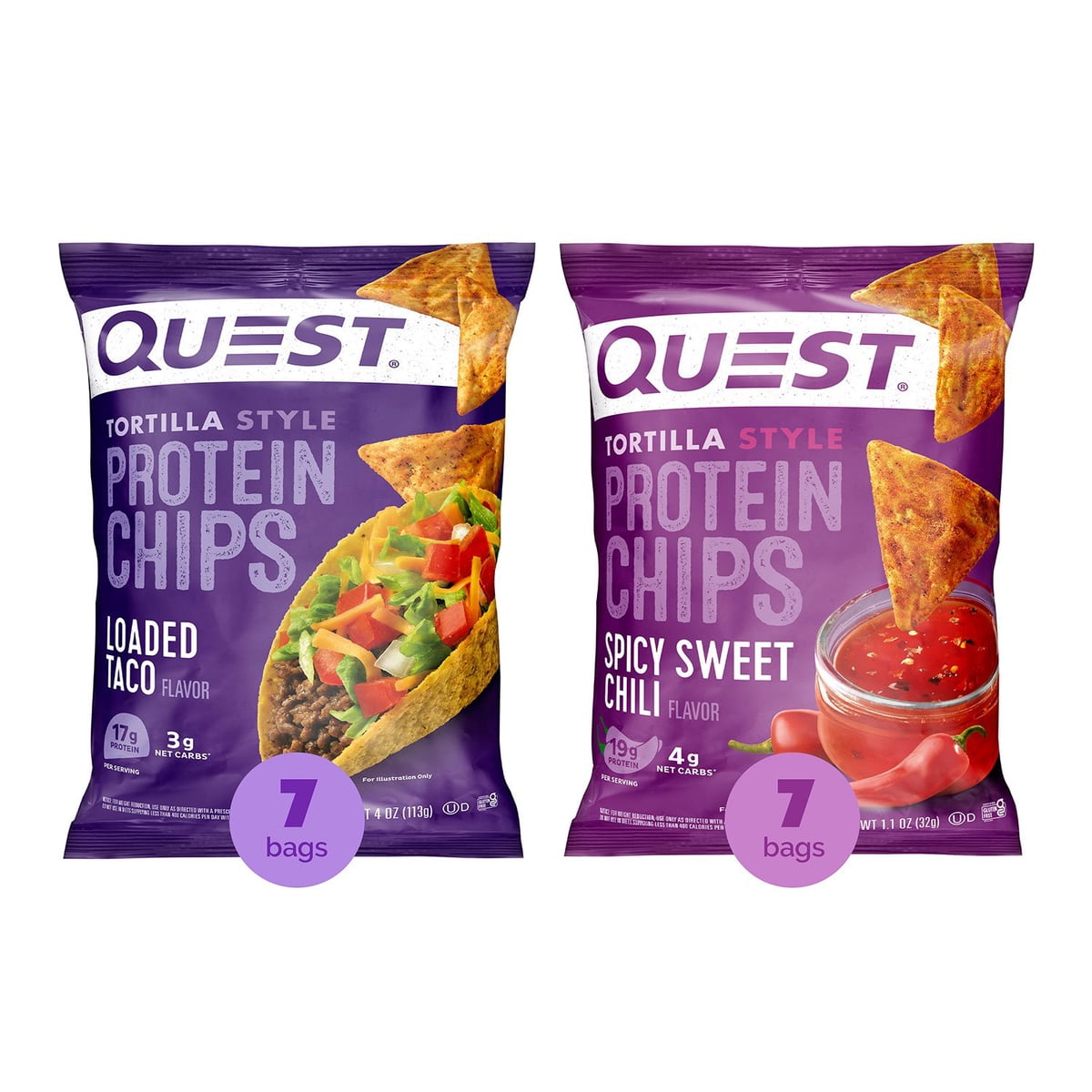 미국직구 Quest Tortilla-Style 19g 14팩 / Quest Tortilla-Style 19g Protein Chips, Variety Pack,  3