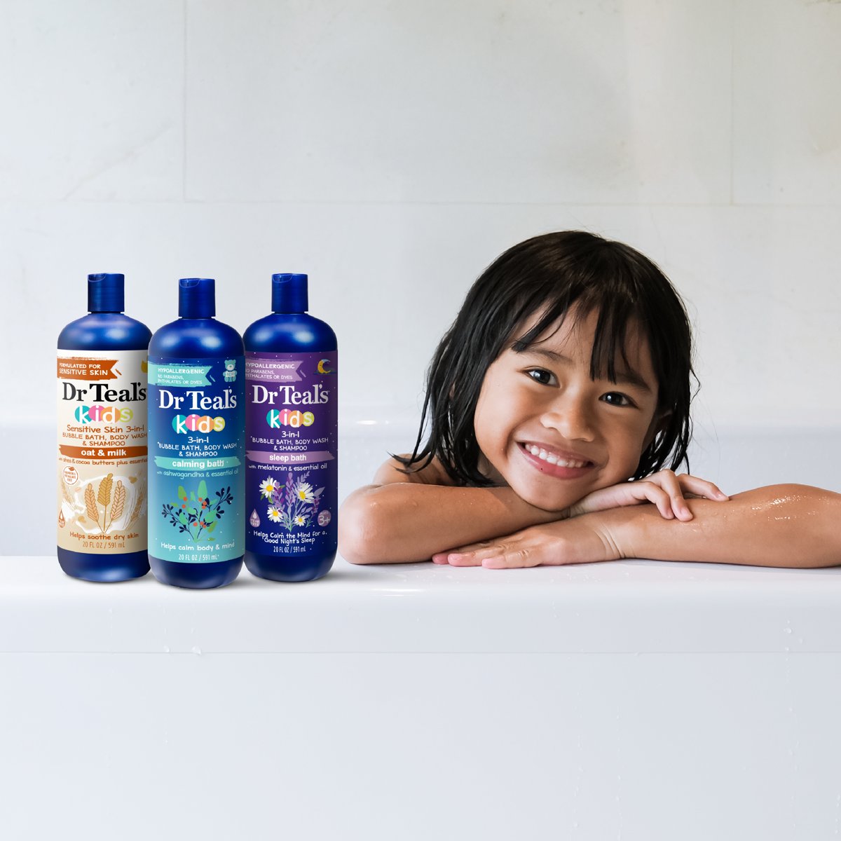 미국직구 Dr Teal's Kids 샴푸 591ml / Dr Teal's Kids 3-in-1 Bubble Bath, Body Wash & Shampoo with 5
