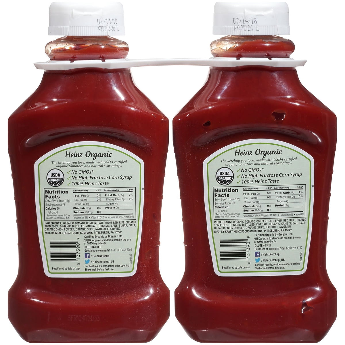미국직구 Heinz 1.2kg / Heinz Organic Certified Tomato Ketchup, 1.2kg, 2 pk. 4