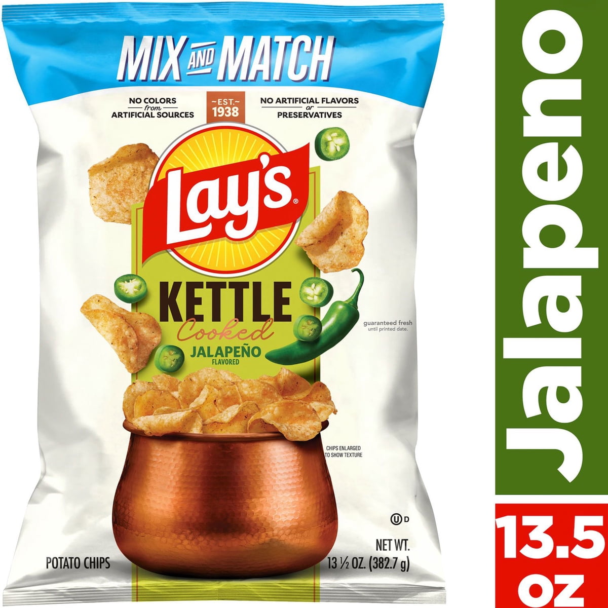 미국직구 Lay's Kettle Cooked 383g / Lay's Kettle Cooked Jalapeño Potato Chips, 383g 3