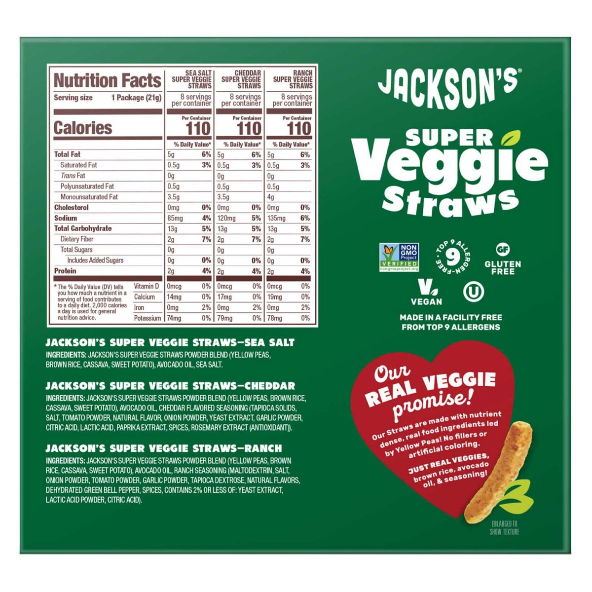미국직구 Jackson's Super Veggie 21g / Jackson's Super Veggie Straws Variety Pack, 21g, 24 pk 2