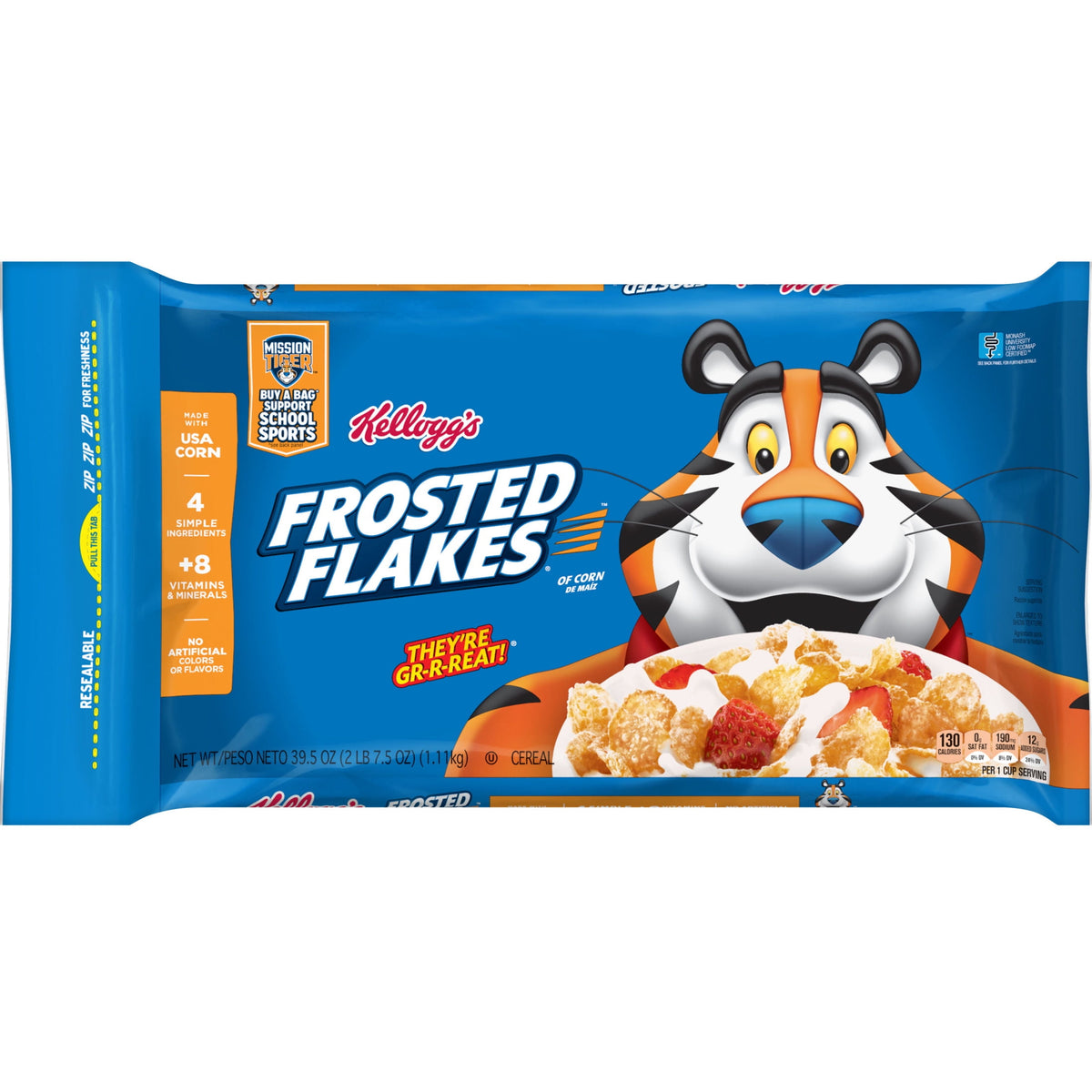 미국직구 프로스티드 플레이크 Kellogg's  Original Breakfast Cereal, 8 Vitamins and Minerals Bag, 39.5 oz