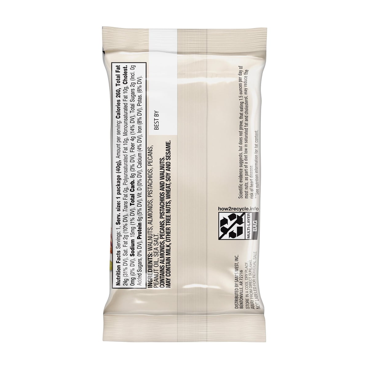 미국직구 멤버스마크 견과 40g / Member's Mark Heart Healthy Nut Mix Multipack, 40g, 18 pk. 5