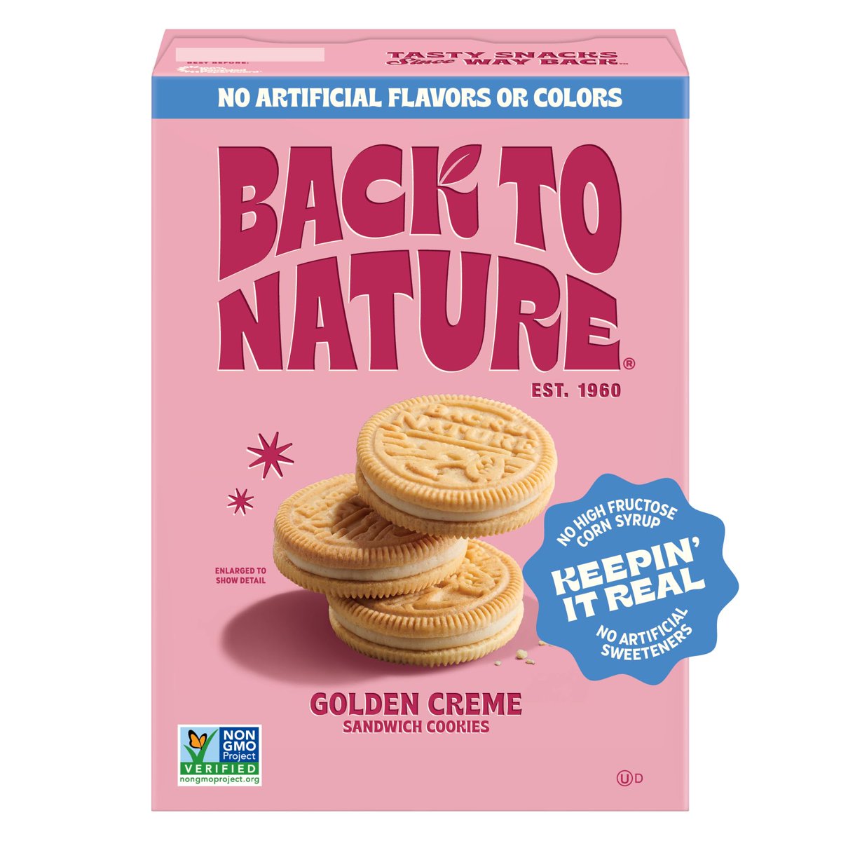 미국직구 3x Back To 과자 6팩 / 3x | Back To Nature Golden Creme Sandwich Cookies - Dairy Free, No 2