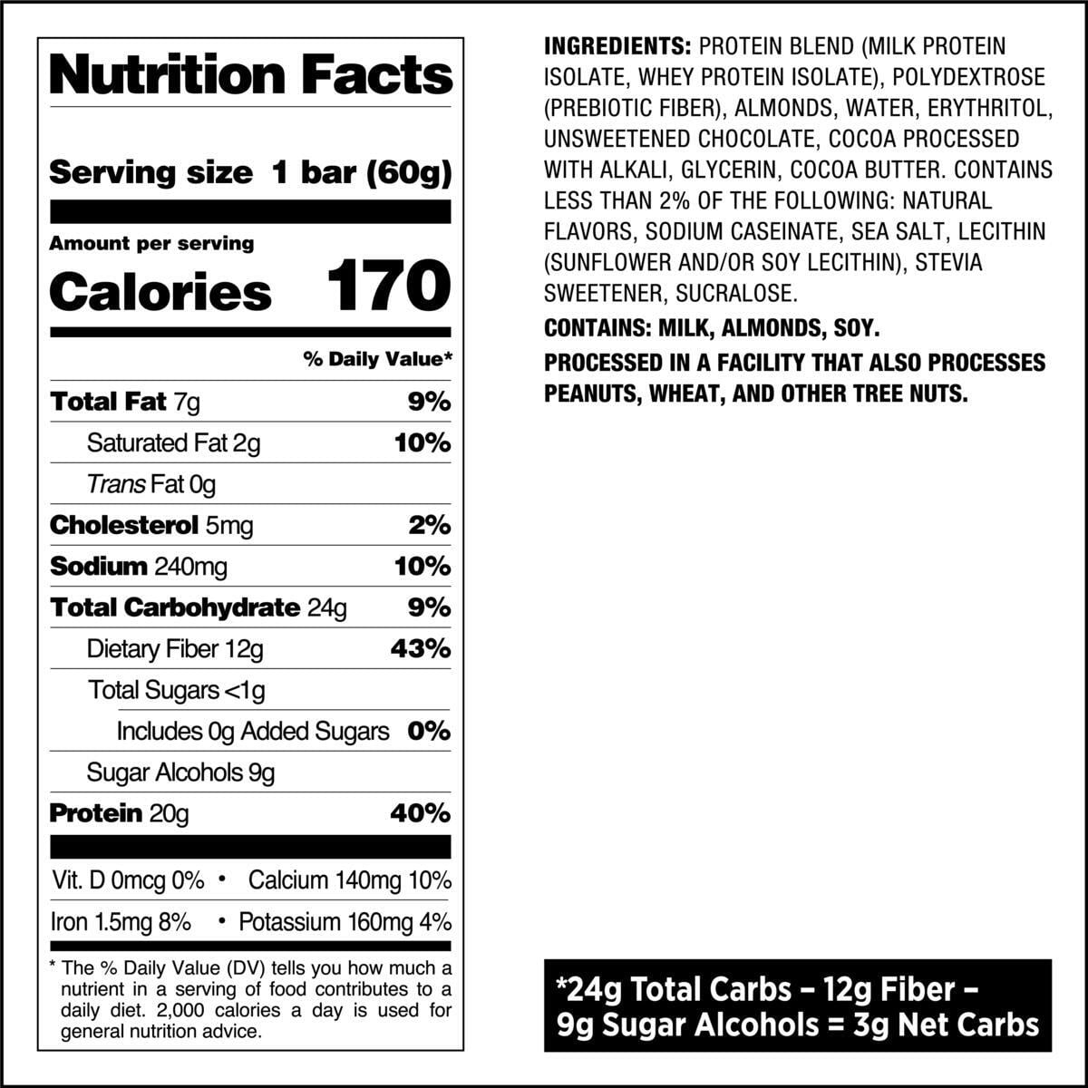 미국직구 퀘스트 Protein Bar, Double Chocolate Chunk, High Protein, Gluten-Free, 12 Count