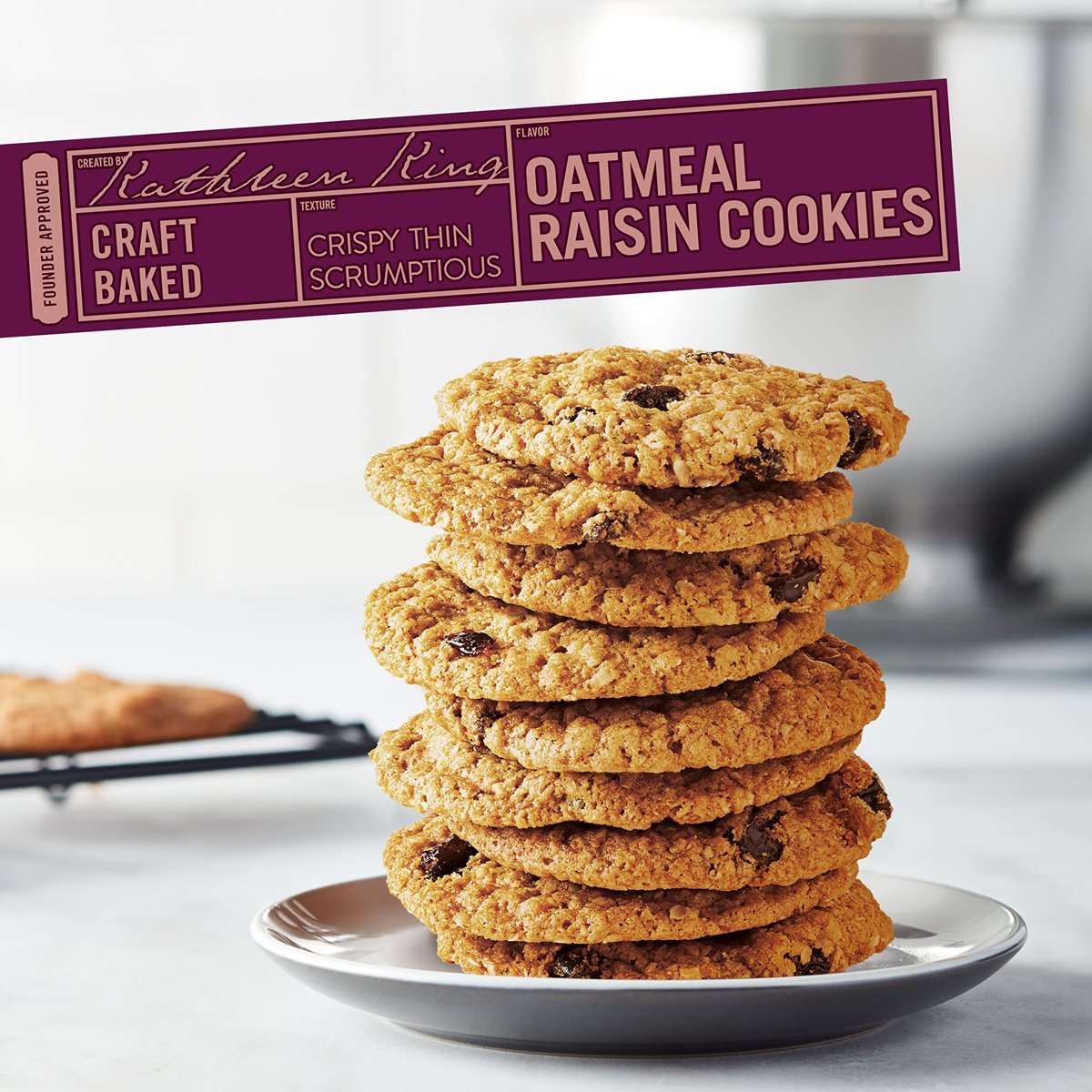 미국직구 3x Tates Bake 과자 6g 4팩 / 3x | Tates Bake Shop Oatmeal Raisin Cookies, Cookies, 7 Ounc 4