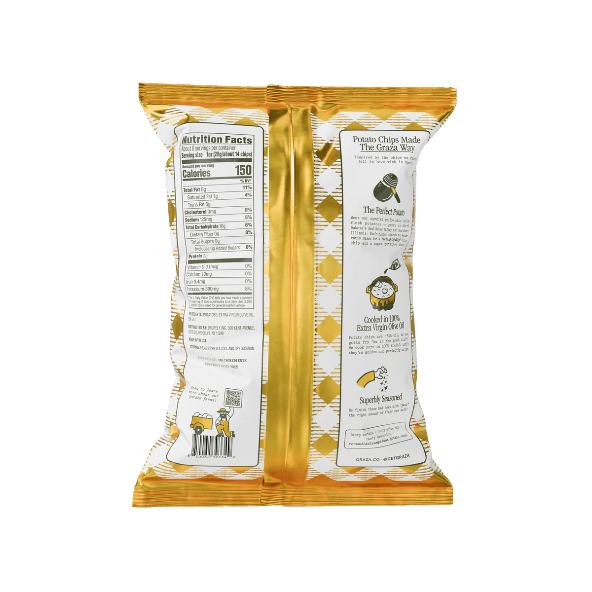 미국직구 Graza 156g / Graza Classic Sea Salt Homestyle Potato Chips, 156g Bag 2