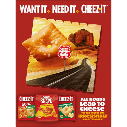 미국직구 치즈잇 Grooves Sharp White Cheddar Crunchy Cheese Crackers, Snack Crackers, 17 oz