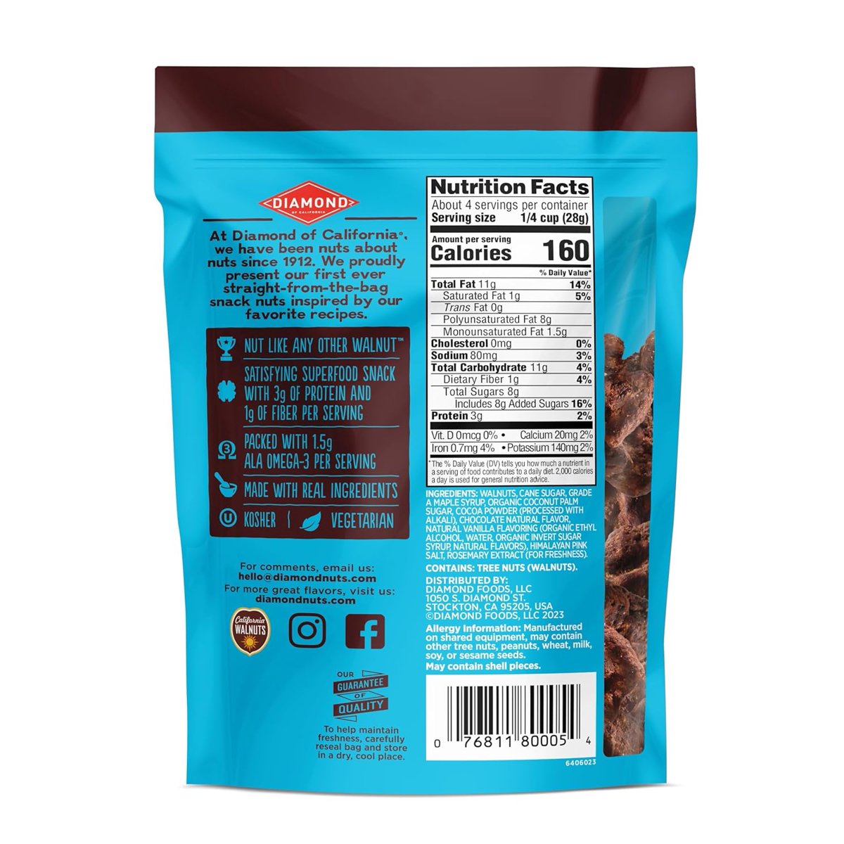 미국직구 Diamond of California 초콜릿 113g / Diamond of California Salted Dark Chocolate Walnut,  5