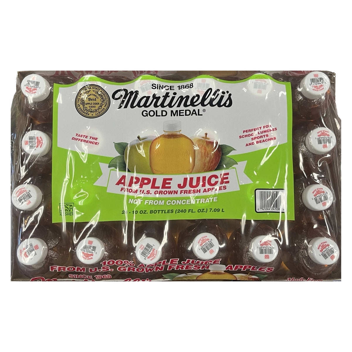 미국직구 Martinelli's 100% Apple Juice, 10 fl oz PET Bottle, 24 ct