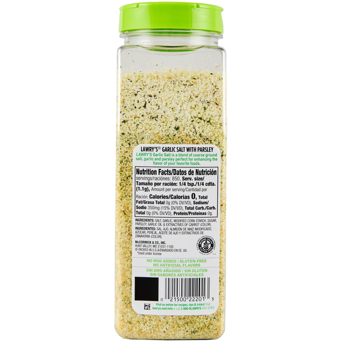 미국직구 Lawry's Coarse Ground 936g / Lawry's Coarse Ground Garlic Salt with Parsley, 936g 6