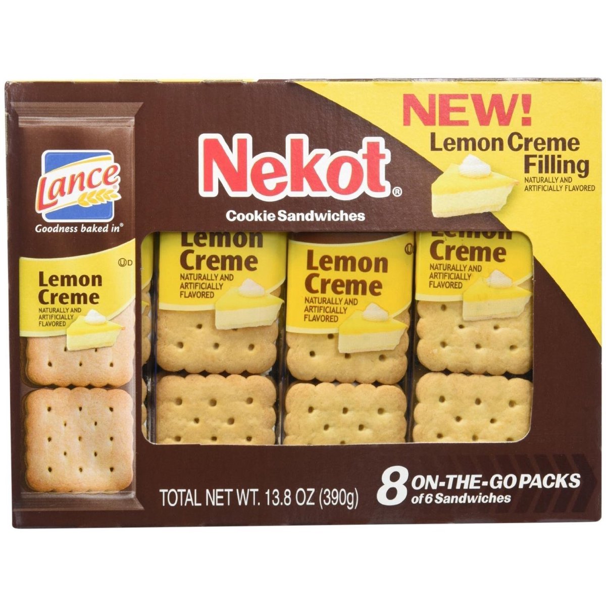 미국직구 3x Lance Nekot 과자 6g 3팩 / 3x | Lance Nekot Cookie Sandwiches Lemon Creme Filling 8 Co 2